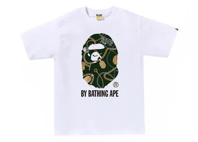 Pre-owned Bape Men's  Jewels By Bathing Ape Tee Shirt In White