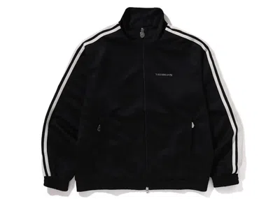 Pre-owned Bape Men's  Line Camo Jacquard Bathing Ape Logo Relaxed Fit Track Jacket In Black