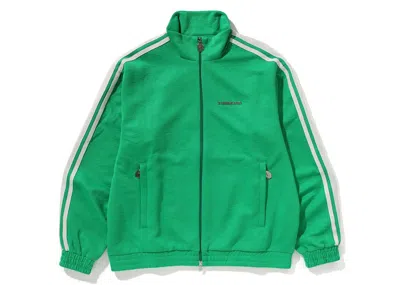 Pre-owned Bape Men's  Line Camo Jacquard Bathing Ape Logo Relaxed Fit Track Jacket In Green