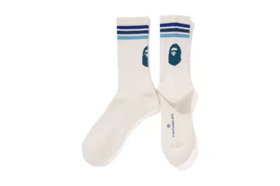 Pre-owned Bape Men's  Line Socks In Blue