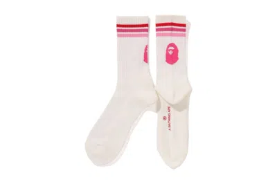 Pre-owned Bape Men's  Line Socks In Pink