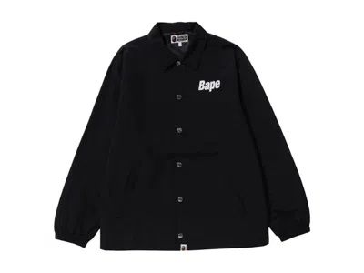 Pre-owned Bape Men's  Logo Coach Jacket In Black