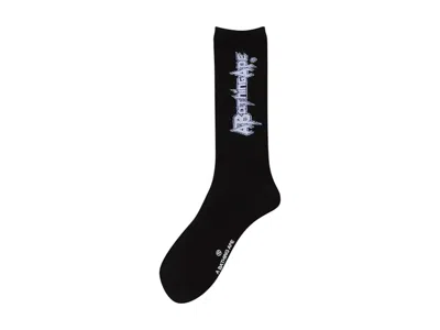 Pre-owned Bape Men's  Logo Long Socks In Black