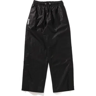 Pre-owned Bape Men's  Lux Sport Pattern Relaxed Fit Track Pants In Black