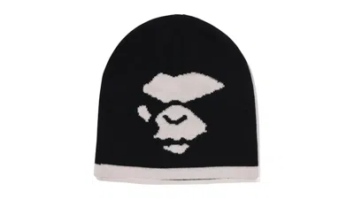 Pre-owned Bape Men's  Mad Face Knit Cap In Black
