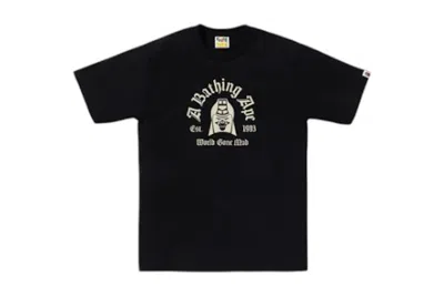 Pre-owned Bape Men's  Mad General College Tee Shirt In Black