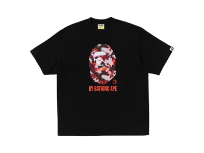 Pre-owned Bape Men's  Map Camo By Bathing Ape Relaxed Fit Tee Shirt In Black