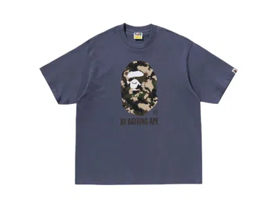 Pre-owned Bape Men's  Map Camo By Bathing Ape Relaxed Fit Tee Shirt In Charcoal In Gray