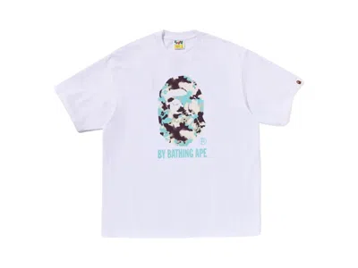 Pre-owned Bape Men's  Map Camo By Bathing Ape Relaxed Fit Tee Shirt In White