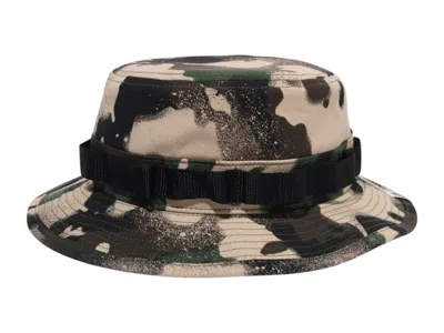 Pre-owned Bape Men's  Map Camo Military Hat In Green