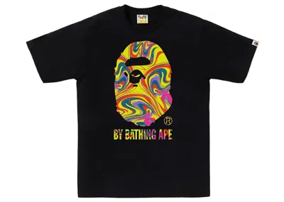 Pre-owned Bape Men's  Marbling By Bathing Ape Tee Shirt In Black