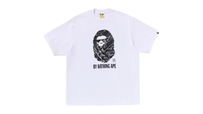 Pre-owned Bape Men's  Marbling Camo By Bathing Ape Relaxed Fit Tee Shirt In White