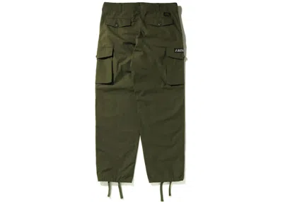 Pre-owned Bape Men's  Military Wide Cargo Pants In Olivedrab Green
