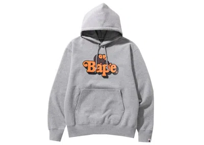 Pre-owned Bape Men's  Milo On  Relaxed Fit Pullover Hoodie In Gray