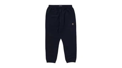 Pre-owned Bape Men's  Mr.bathing Ape College Sweat Pants In Navy Blue