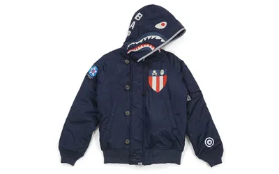 Pre-owned Bape Men's  Nbhd N2b Shark Jacket In Navy Blue