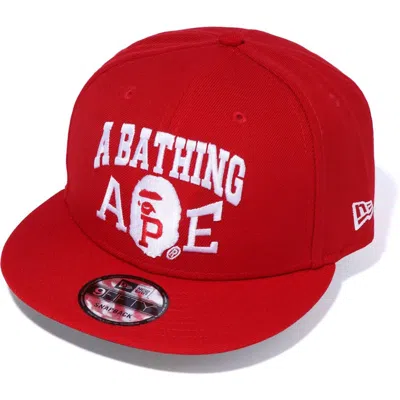 Pre-owned Bape Men's  New Era Snap Back Cap In Red