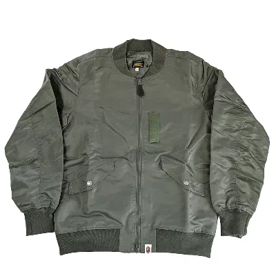 Pre-owned Bape Men's  New Year 2021 Bomber Jacket In Olive
