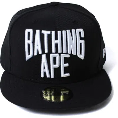 Pre-owned Bape Men's  Nyc Logo New Era Cap Cap In Black