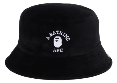 Pre-owned Bape Men's  One Point Bucket Hat In Black