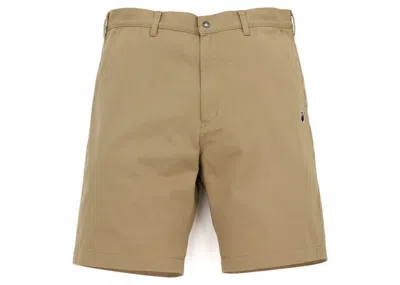 Pre-owned Bape Men's  One Point Chino Shorts In Beige