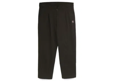 Pre-owned Bape Men's  One Point Loose Fit Chino Pants (ss23) In Olive Drab