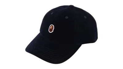 Pre-owned Bape Men's  One Point Panel Cap In Navy Blue