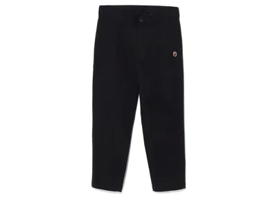 Pre-owned Bape Men's  One Point Relaxed Fit Chino Pants In Black