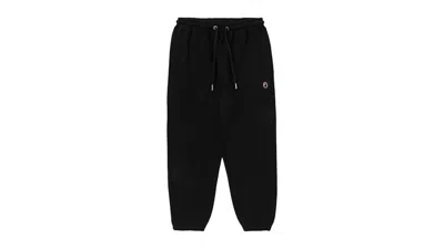 Pre-owned Bape Men's  One Point Relaxed Fit Sweat Pants In Black