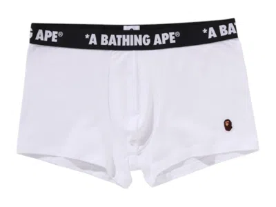 Pre-owned Bape Men's  One Point Trunks In White