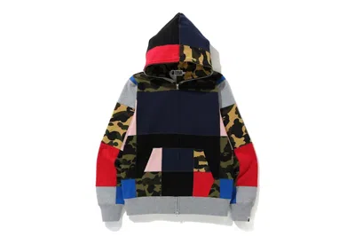 Pre-owned Bape Men's  Patchwork Full Zip Hoodie