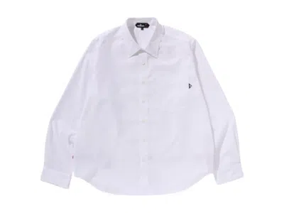 Pre-owned Bape Men's  Plain Dress Shirt In White