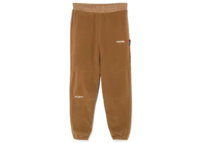 Pre-owned Bape Men's  Polartech Fleece Pants In Beige In Sand