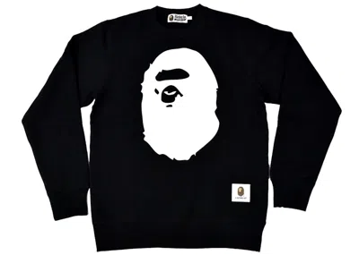 Pre-owned Bape Men's  Premium Happy New Year Ape Head Logo Crewneck Sweatshirt (ss22) In Black