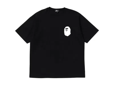 Pre-owned Bape Men's  Print V Tee Shirt In Black