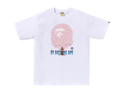 Pre-owned Bape Men's  Sakura By Bathing Ape I Tee Shirt In White