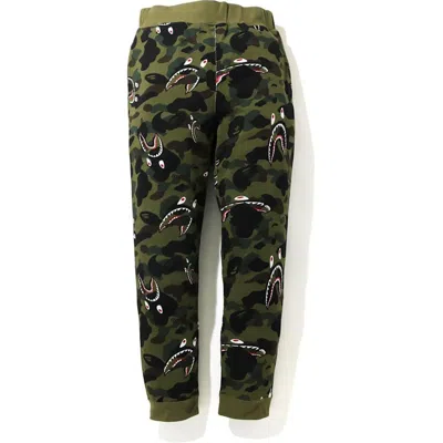 Pre-owned Bape Men's  Shark 1st Camo Sweat Pants Fw20 In Green
