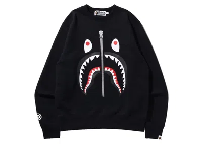 Pre-owned Bape Men's  Shark Crewneck Sweatshirt (ss22) In Black