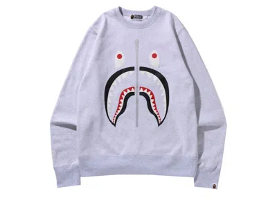 Pre-owned Bape Men's  Shark Crewneck Sweatshirt (ss22) In Gray