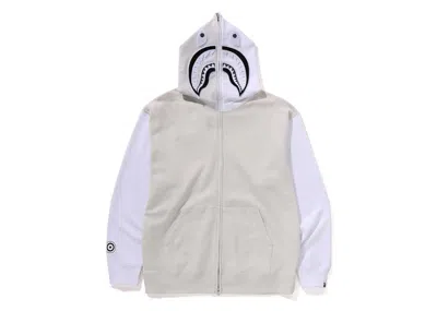 Pre-owned Bape Men's  Shark Full Zip I Hoodie In Gray