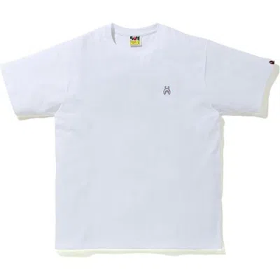 Pre-owned Bape Men's  Shark One Point T-shirt In White