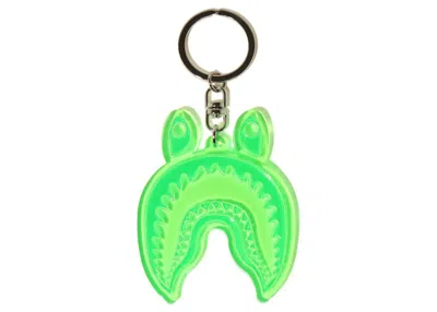Pre-owned Bape Men's  Shark Reflective Keychain In Green