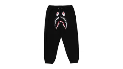 Pre-owned Bape Men's  Shark Relaxed Fit Sweat Pants In Black