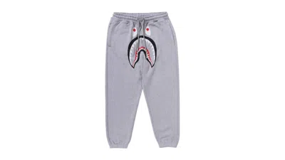 Pre-owned Bape Men's  Shark Relaxed Fit Sweat Pants In Gray