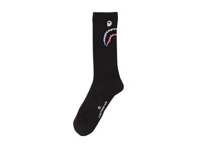 Pre-owned Bape Men's  Shark Socks (ss25) In Black