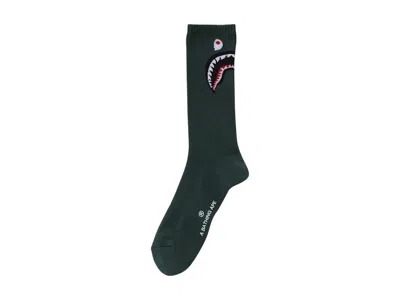 Pre-owned Bape Men's  Shark Socks (ss25) In Green
