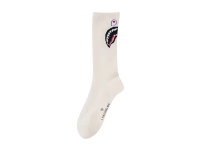 Pre-owned Bape Men's  Shark Socks (ss25) In White