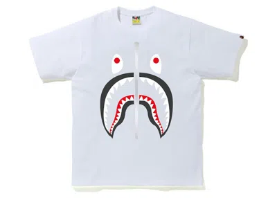 Pre-owned Bape Men's  Shark Tee Shirt (fw21) In White