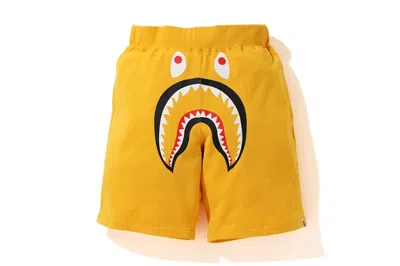Pre-owned Bape Men's  Shark Wide Sweatshort In Yellow