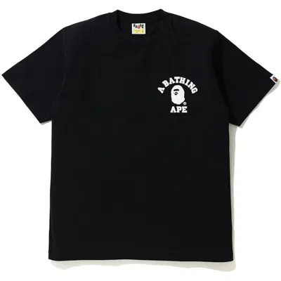 Pre-owned Bape Men's  Silicon College One Point T-shirt In Black